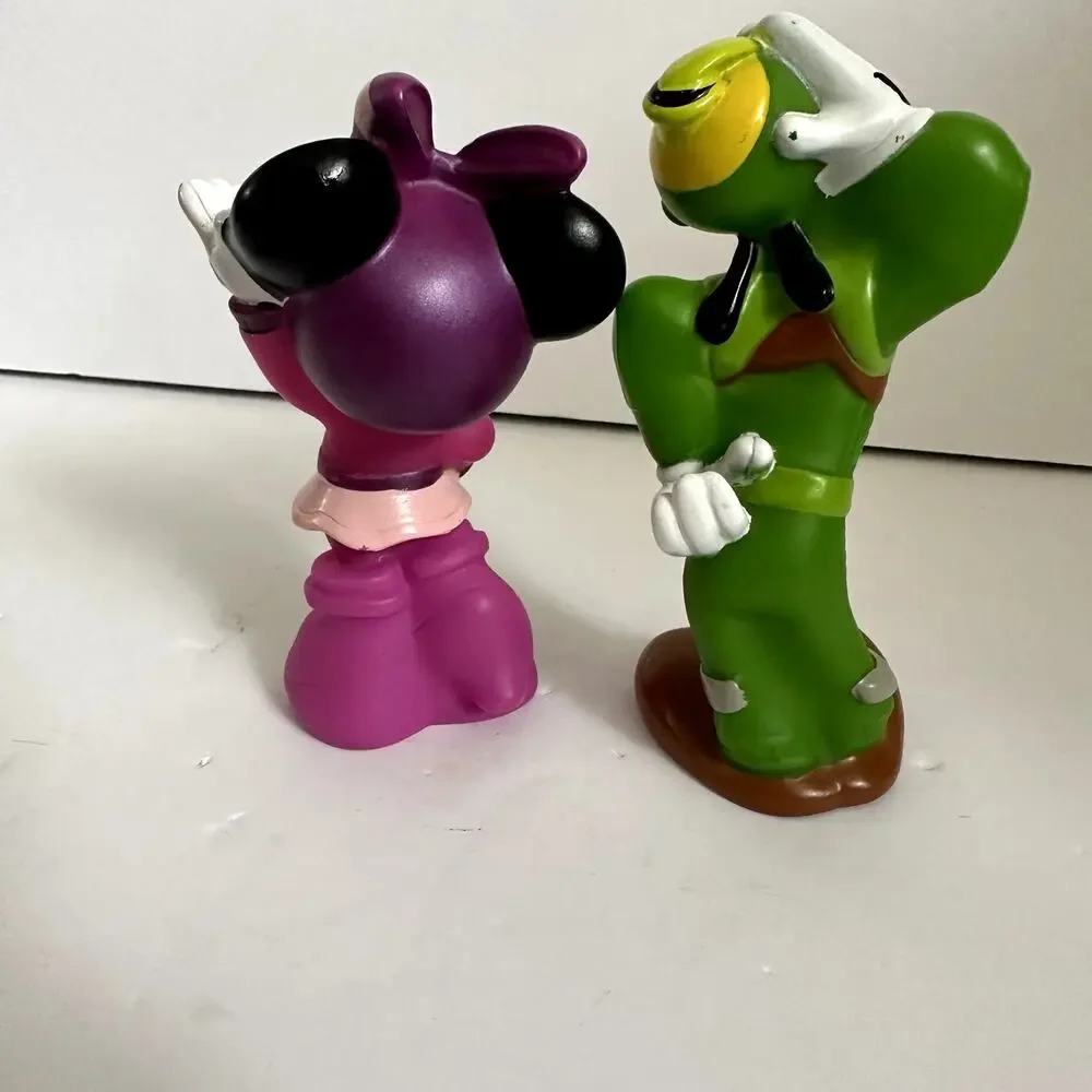 Vintage Minnie Mouse Goofy Roadster Racer Figures Rubber Replacement Toy
